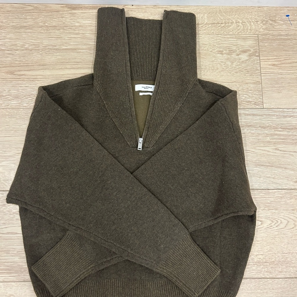 Isabel Marant Green Cowl Neck Sweater
